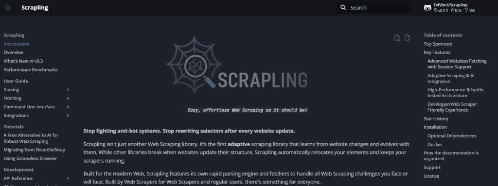Scrapling 文档
