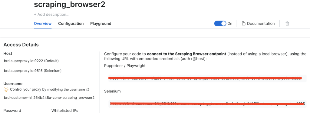 Scraping Browser 的 URL