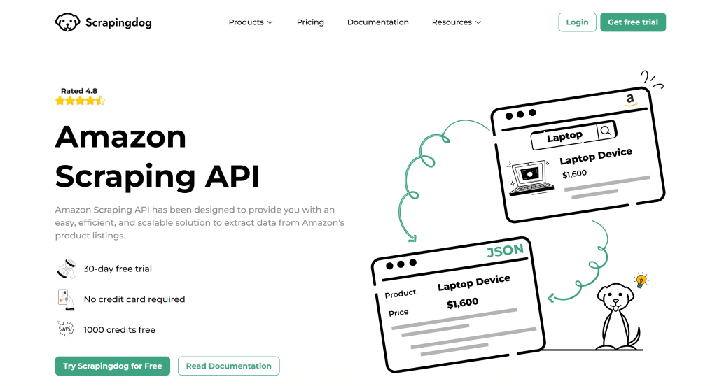 Scrapingdog 的亚马逊搜索 API