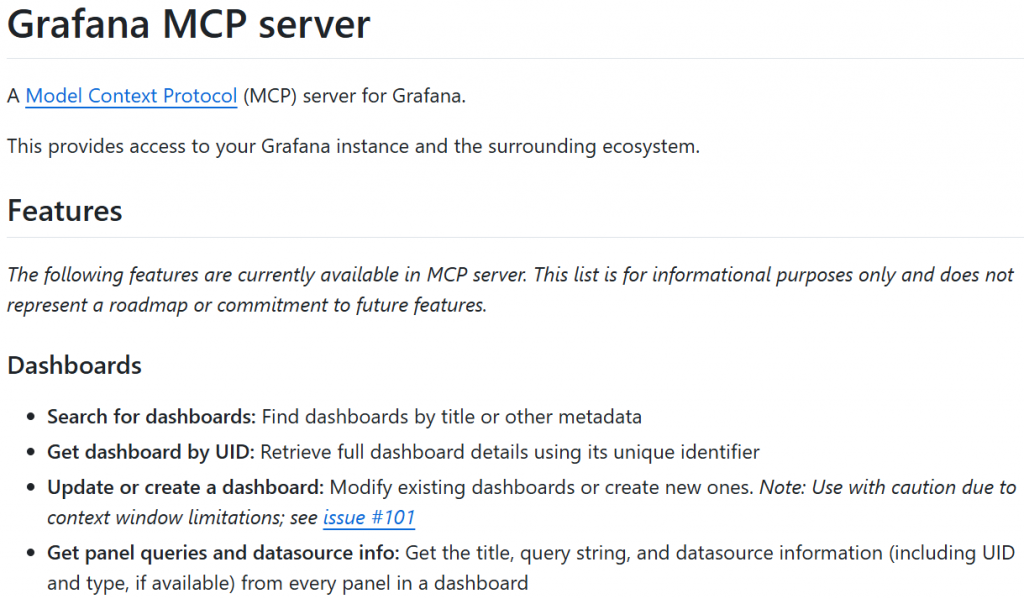 Grafana MCP 服务器存储库