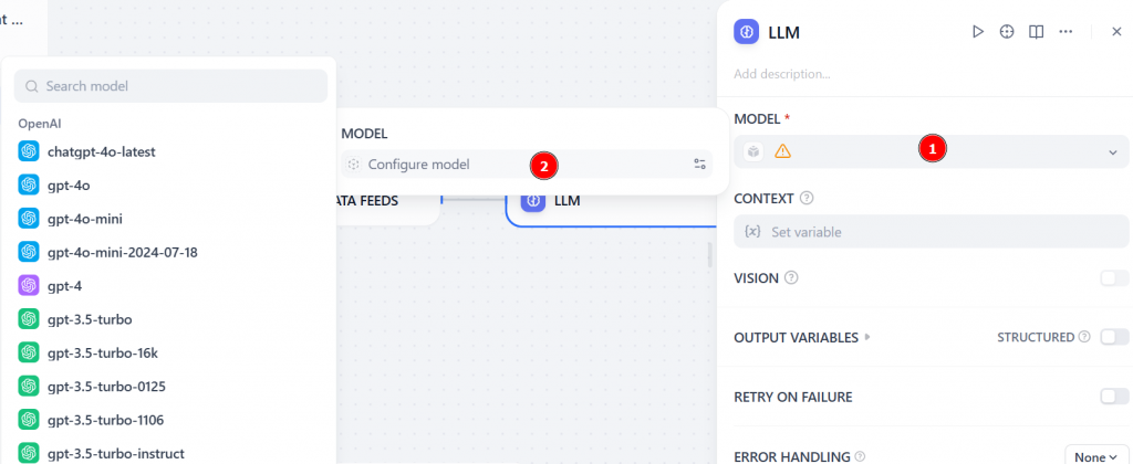 选择 LLM 模型