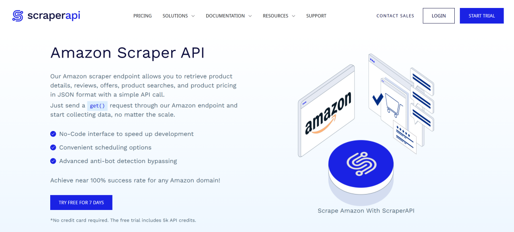 ScraperAPI 亚马逊 Scraper API