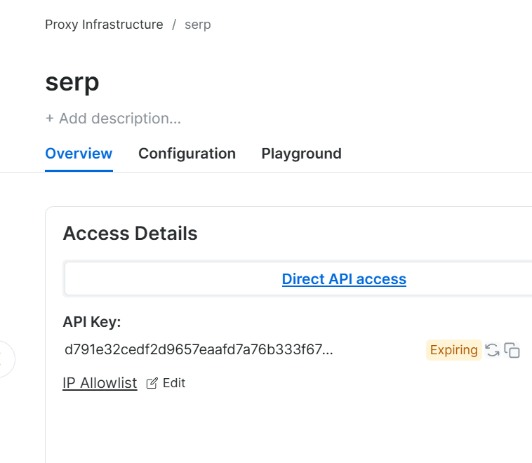 查找您的 Bright Data API 密钥