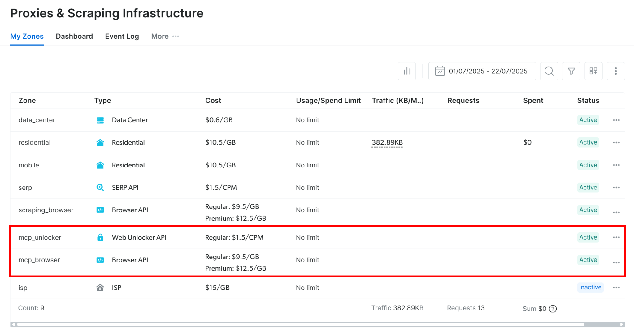 Web MCP 启动时创建的 mcp_unlocker 与 mcp_browser zone