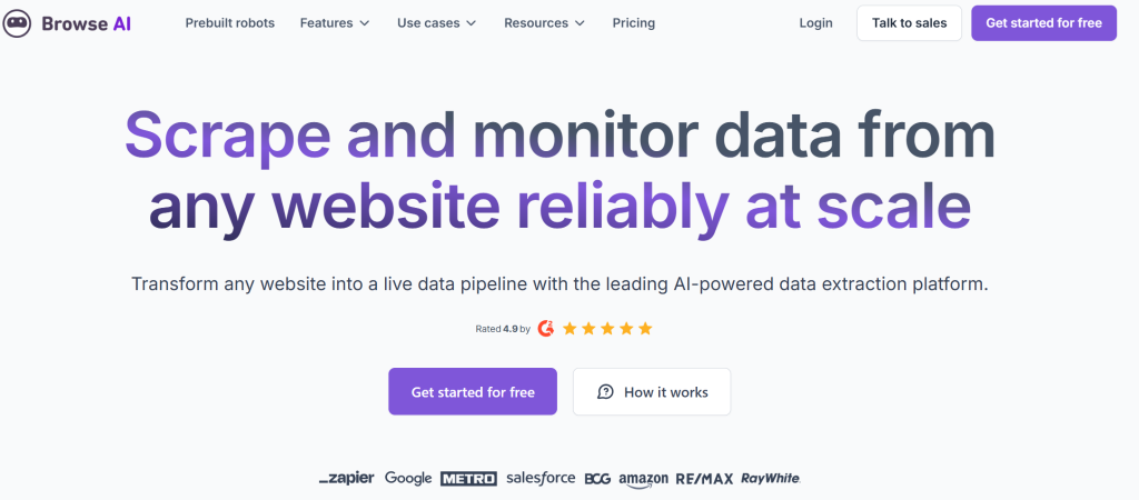 Browse AI website
