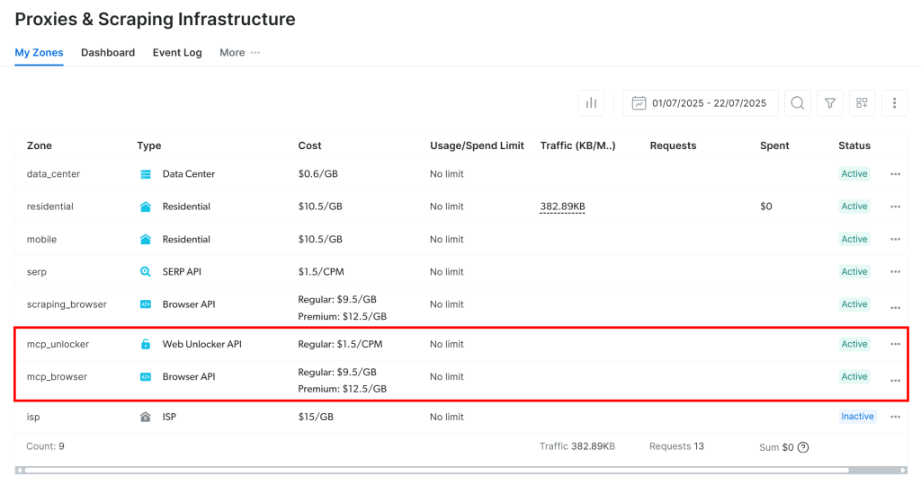 MCP 服务器启动时创建的 mcp_unlocker 与 mcp_browser 区域
