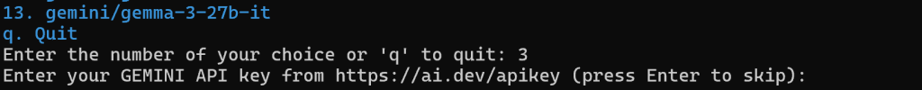 设置 Gemini API Key