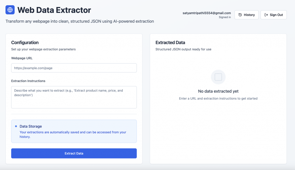 web-data-extractor 主控制台
