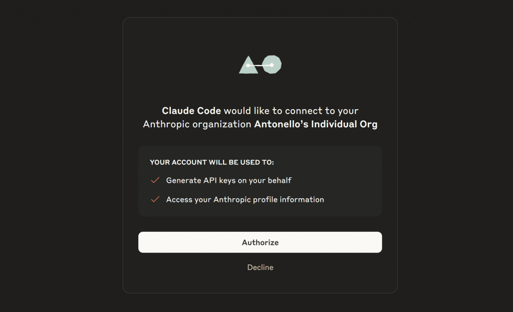 在 Anthropic Console 中授权 Claude Code