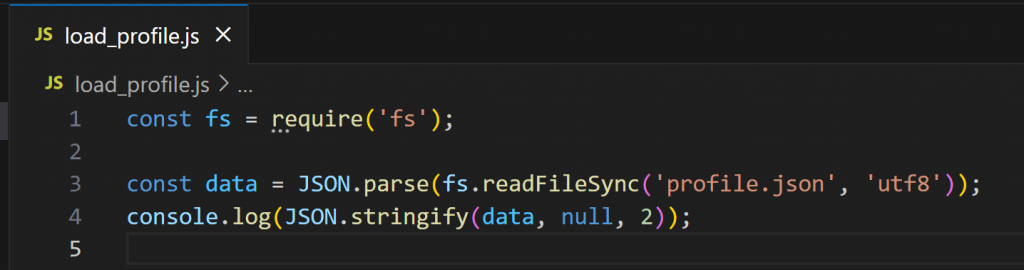 VS Code 中的 load_profile.js