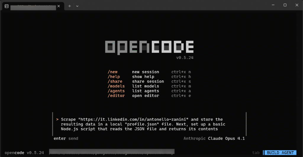在 opencode 中执行任务