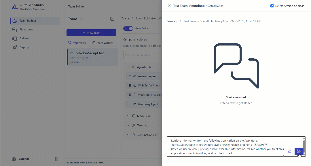 执行与之前相同的任务