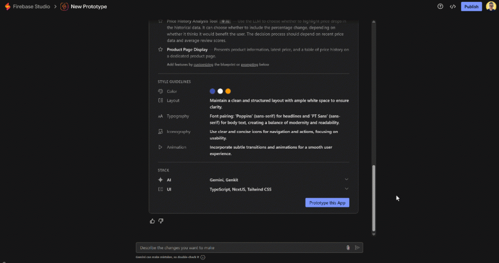 点击 “Prototype this App” 按钮