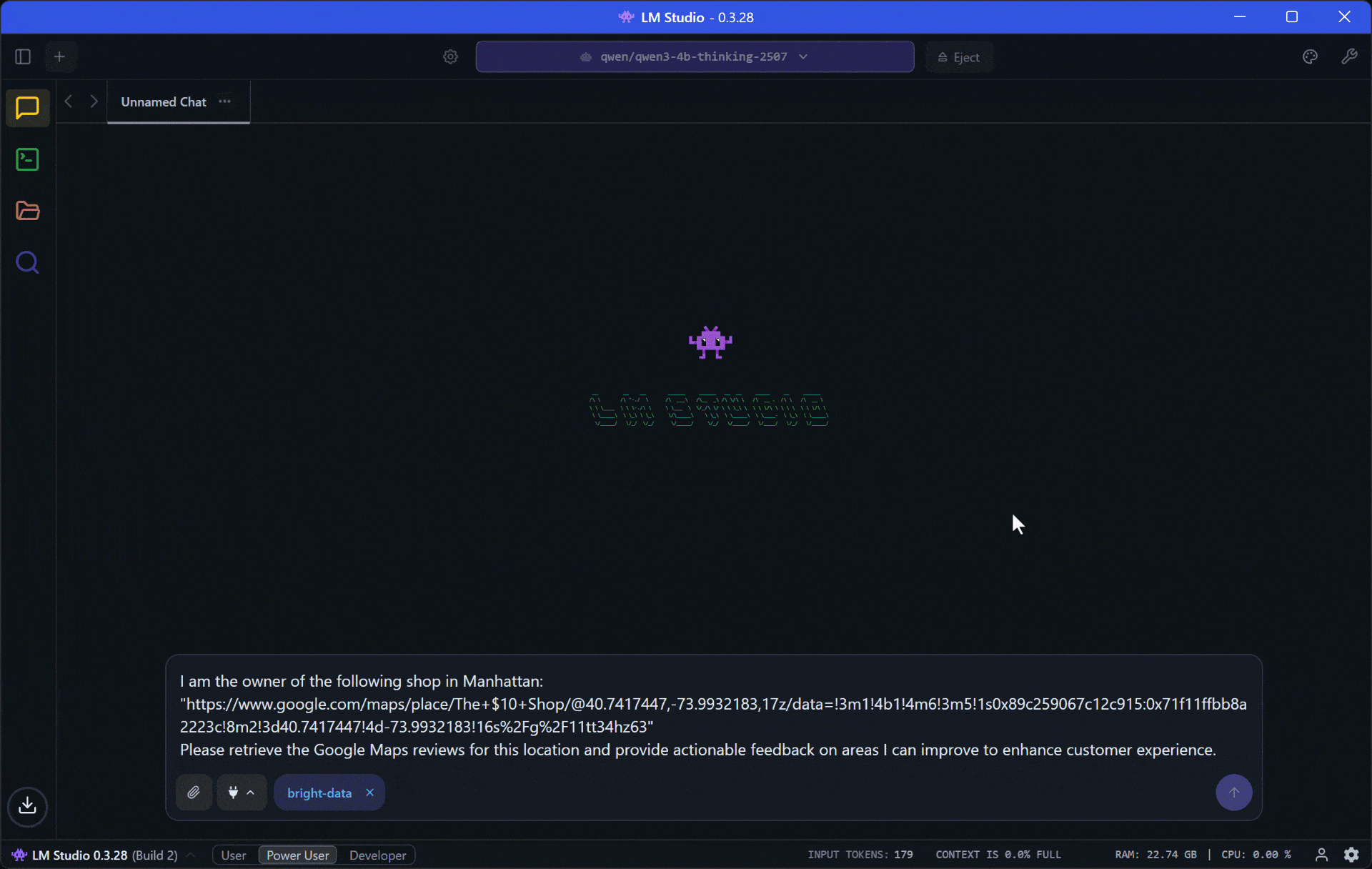 LM Studio 中提示执行示例