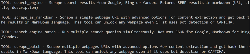 禁用 Pro 模式时的工具列表