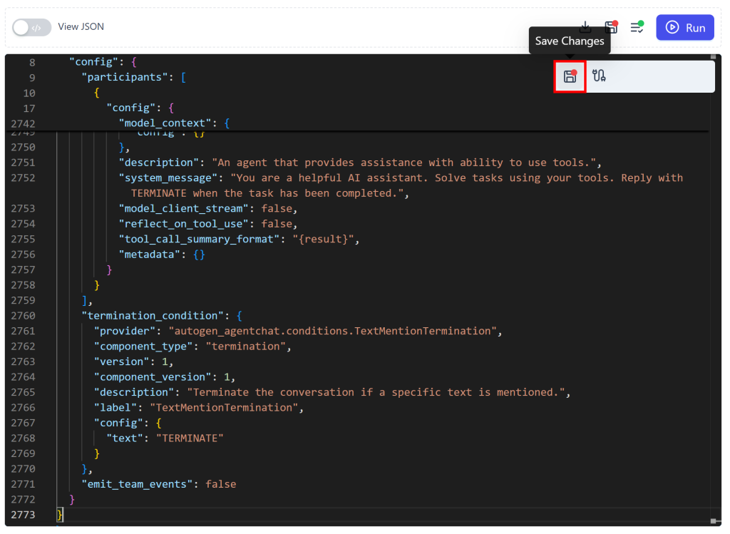 点击“Save Changes”按钮