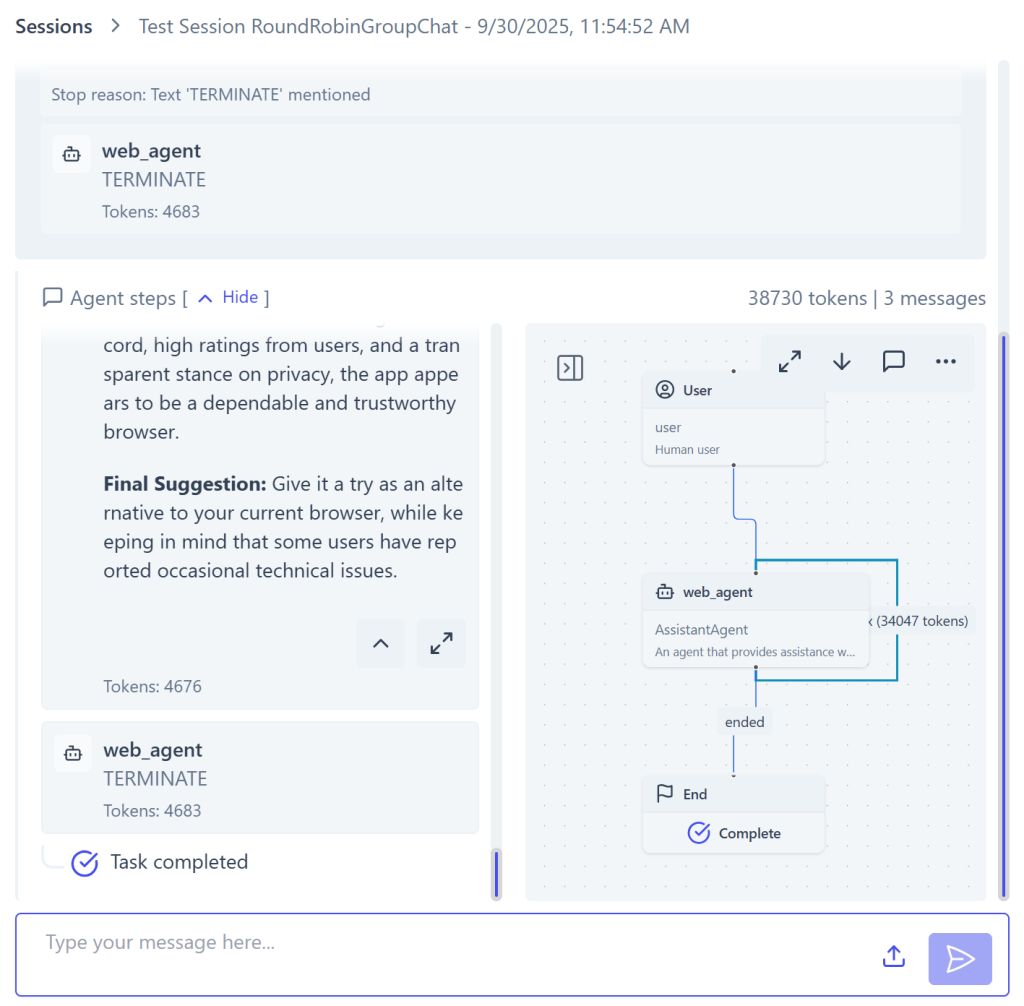 代理在 AutoGen Studio 中生成的最终可视化结果