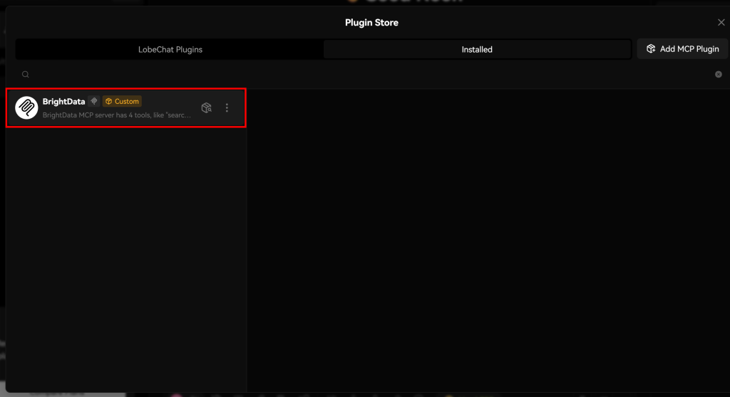 已安装的自定义插件