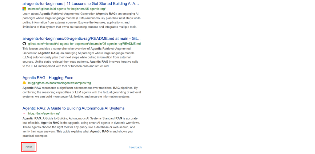 用于“传统”分页行为的“Next(下一页)”按钮