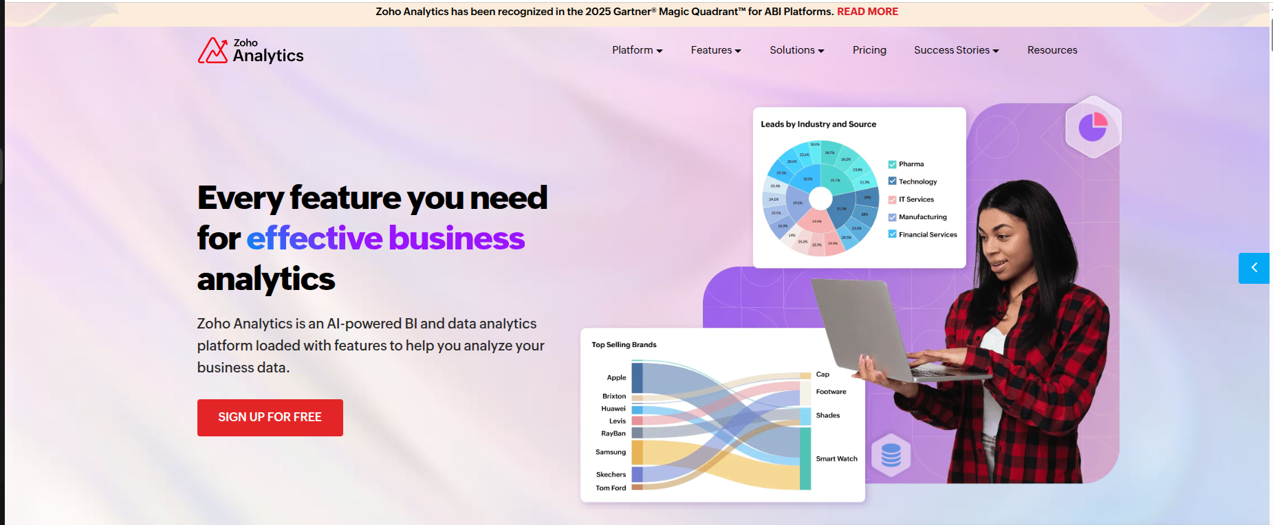 Zoho Analytics 首页