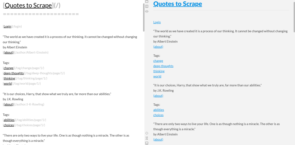 渲染后的 Markdown 输出
