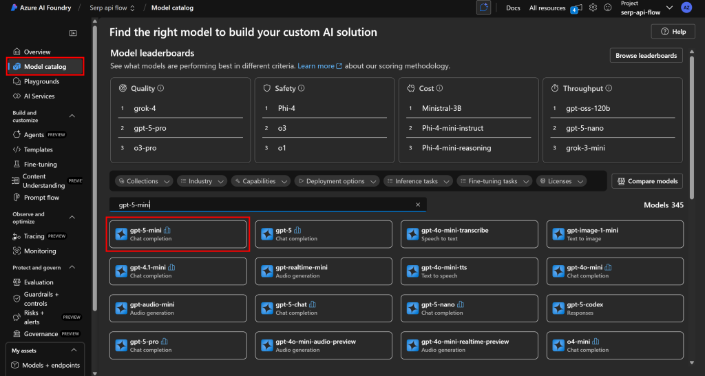 选择“gpt-5-mini”模型