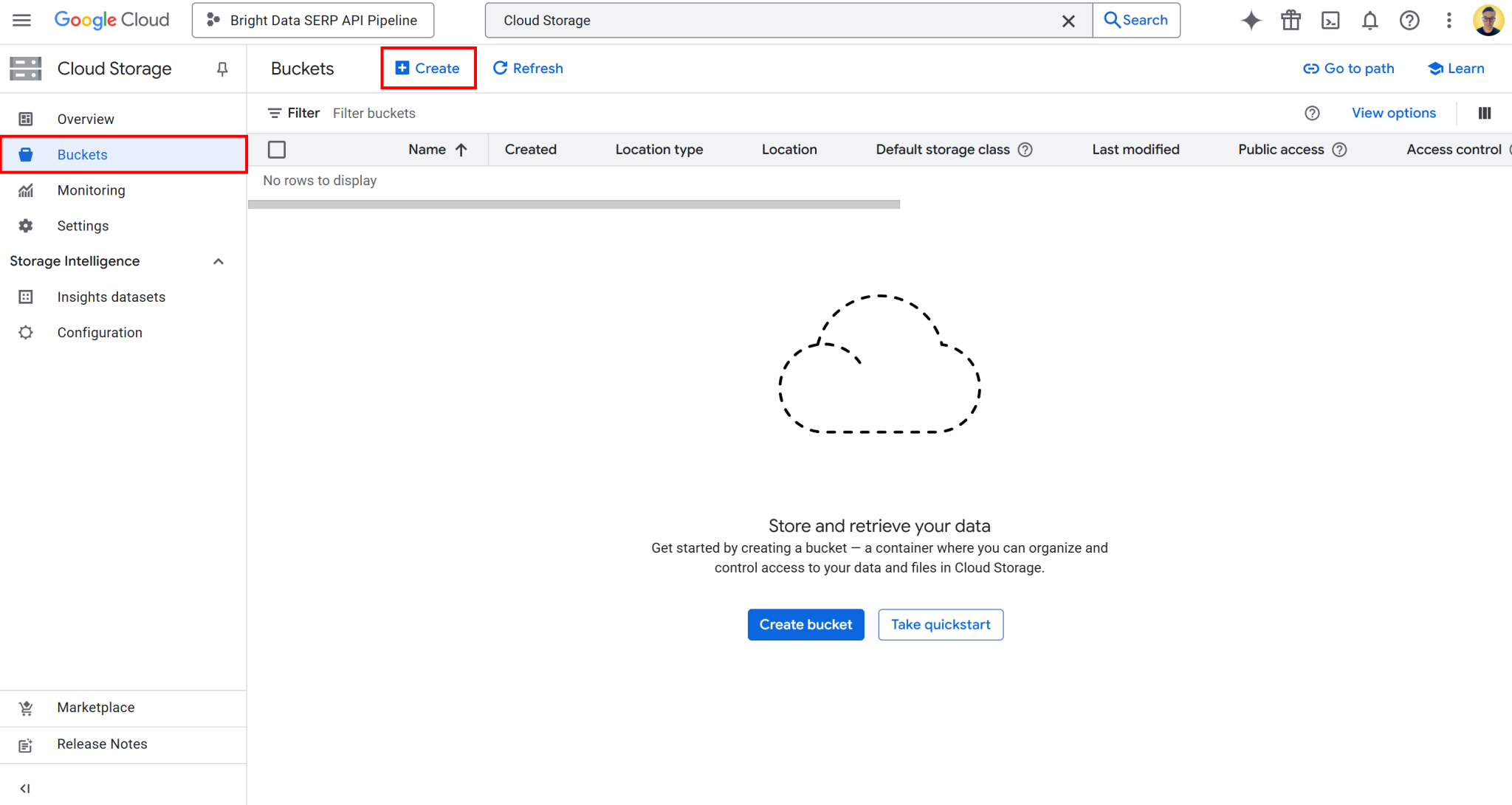 找到并点击“创建”按钮