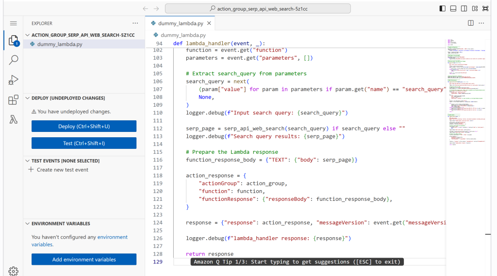 更新 Lambda 代码