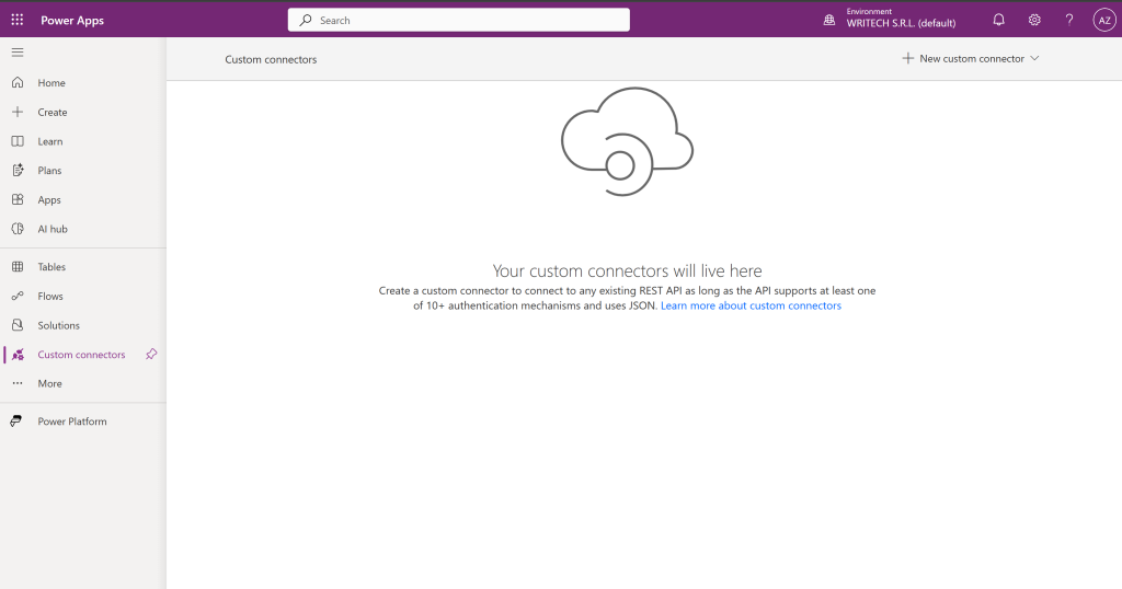 自定义连接器页面