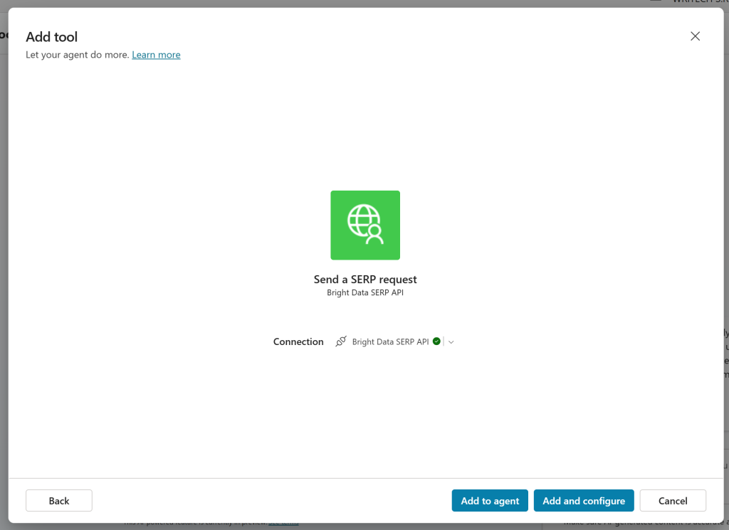 点击“添加和配置”按钮