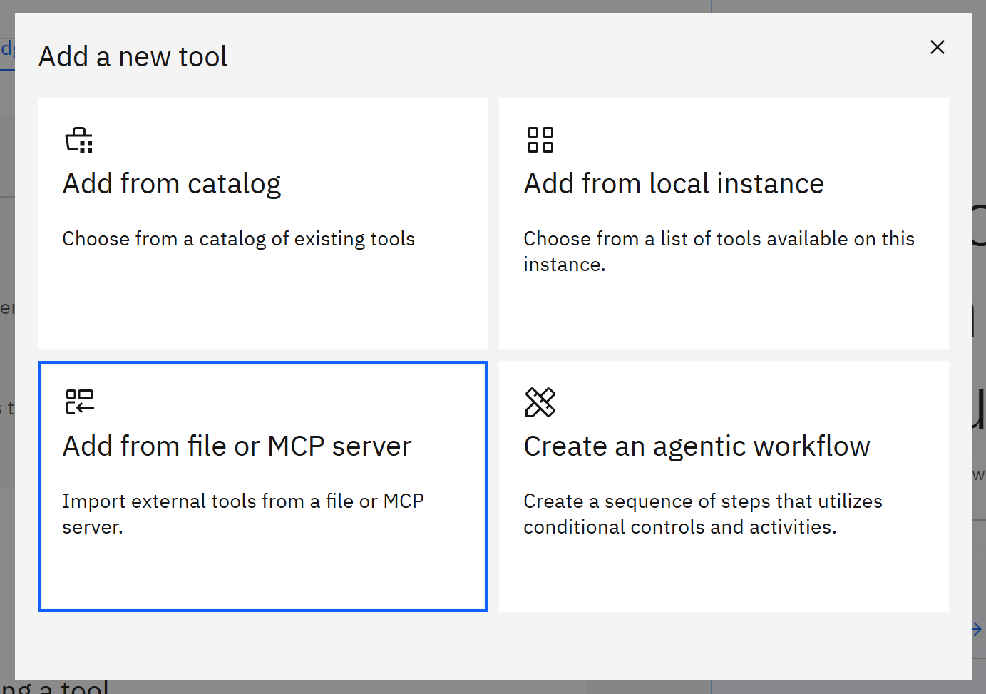 选择 “Add from file or MCP server” 选项