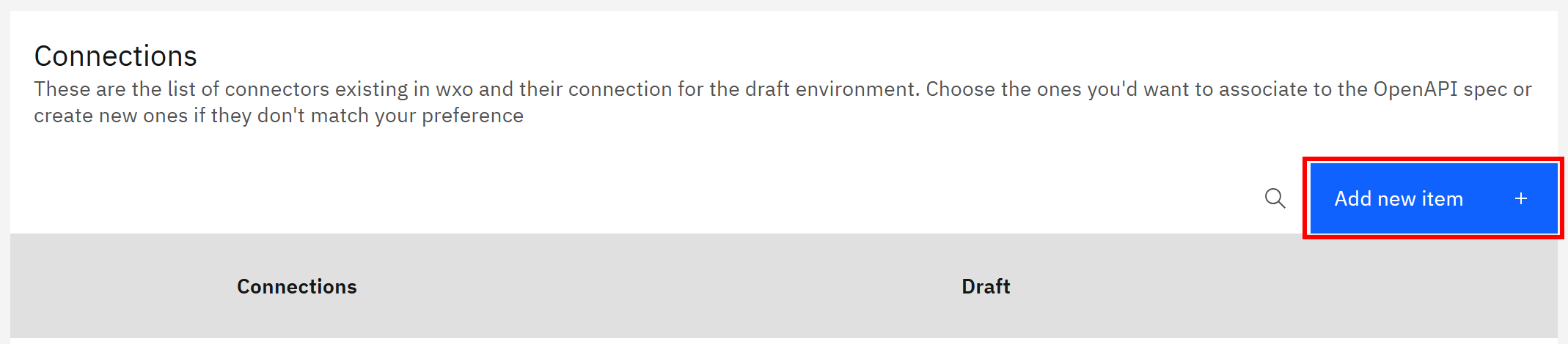 点击 “Add new item” 按钮