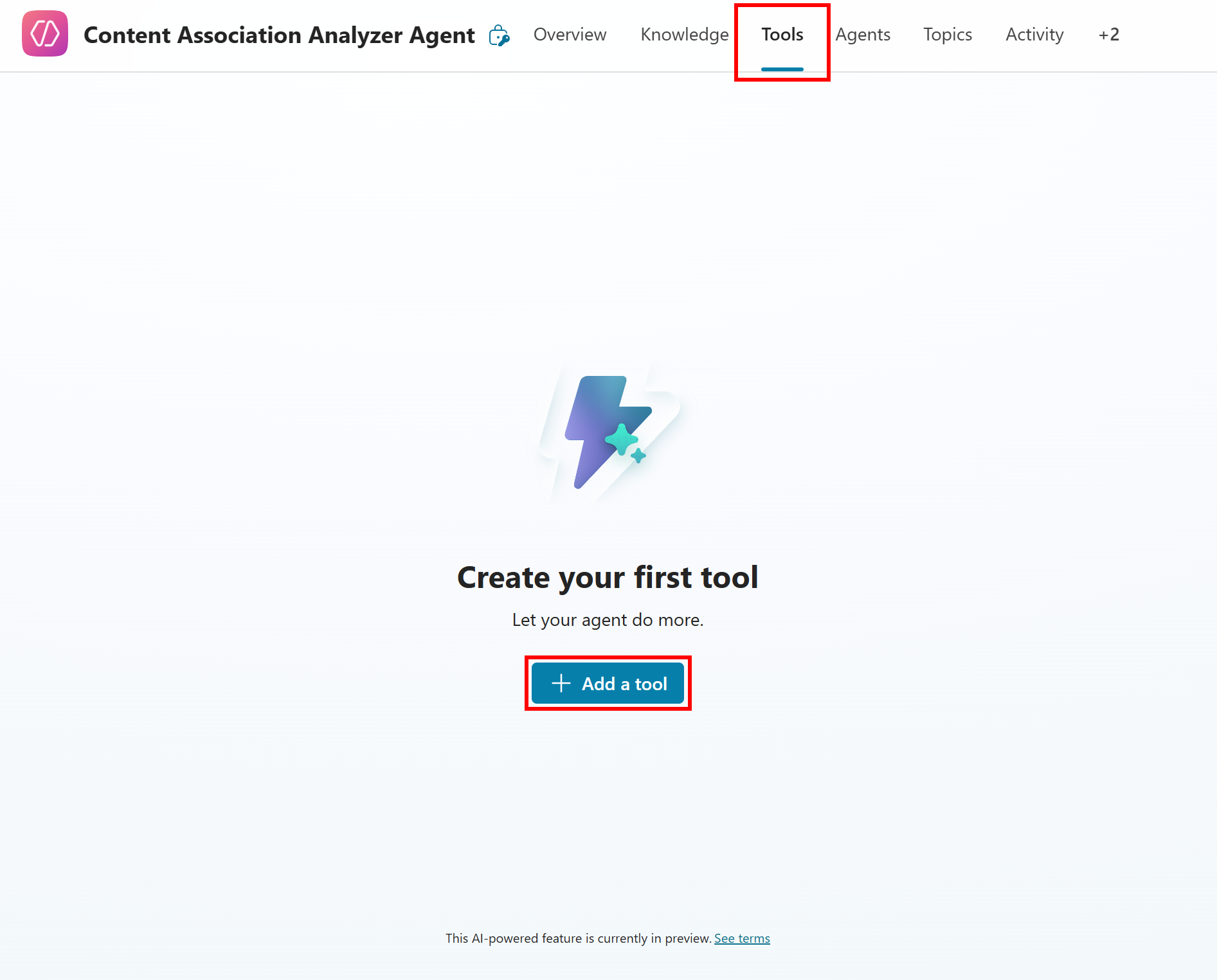 点击 “Add a tool” 按钮