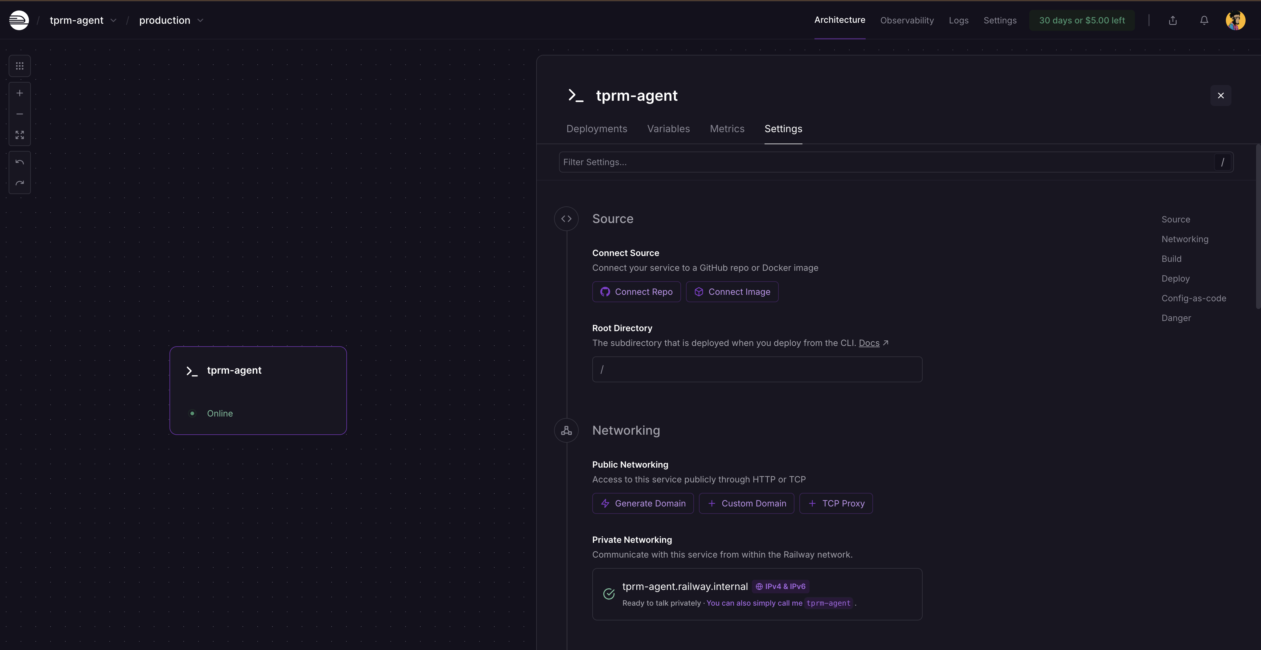 为 Railway 应用生成域名
