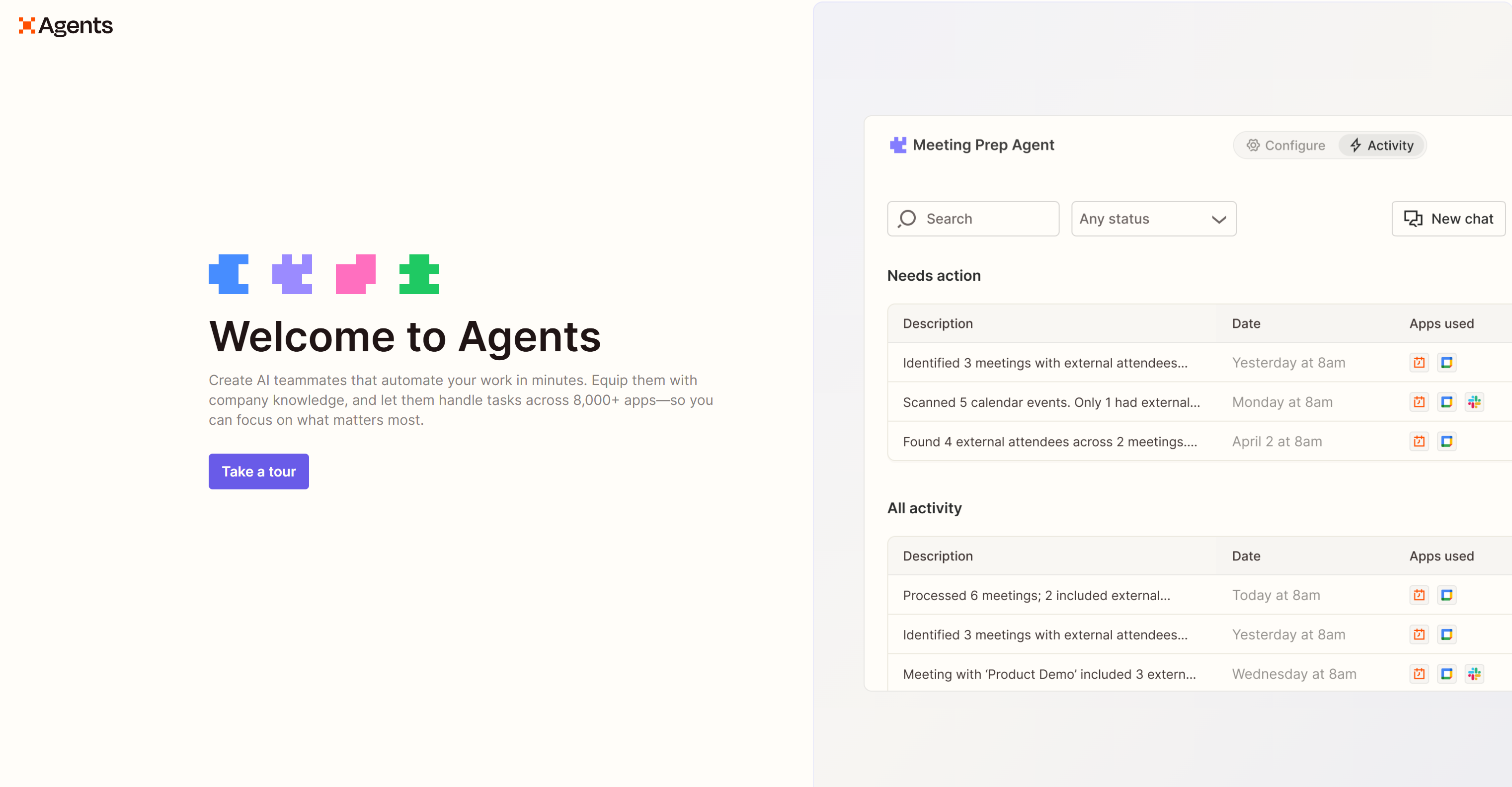 Zapier Agents 欢迎页