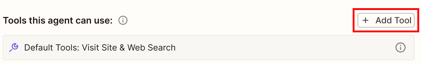 点击“Add tool”按钮