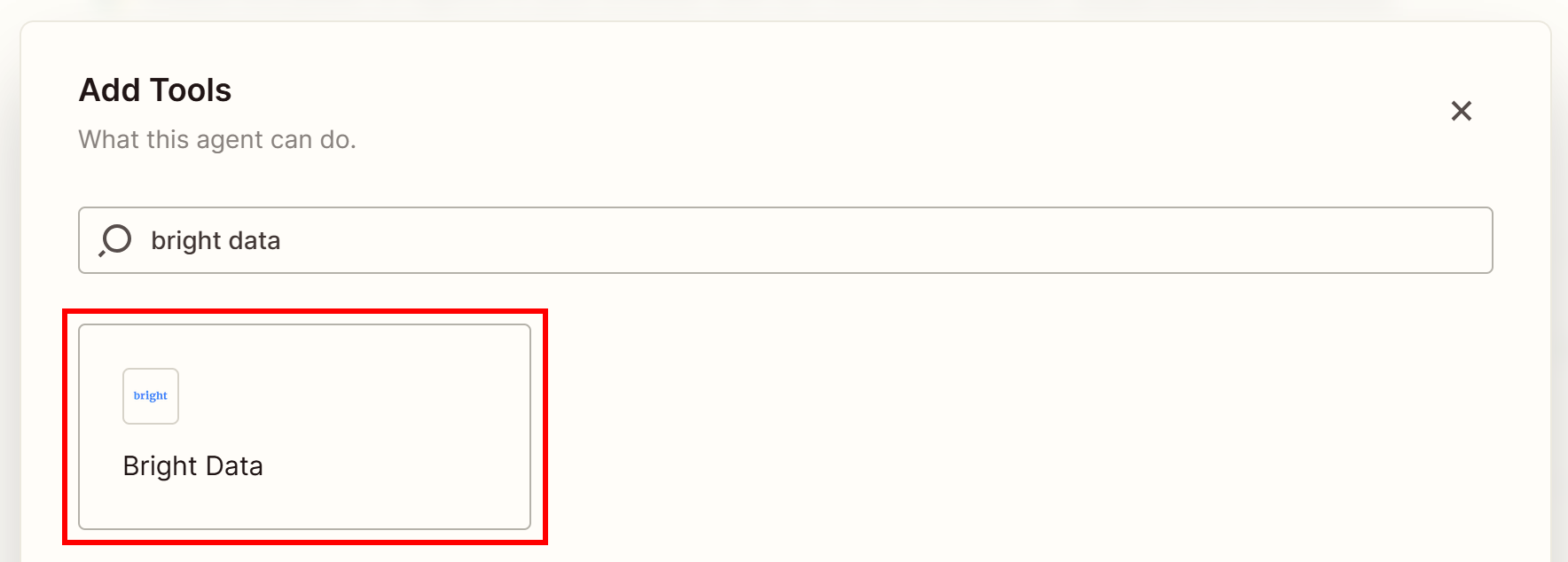 选择“Bright Data”选项