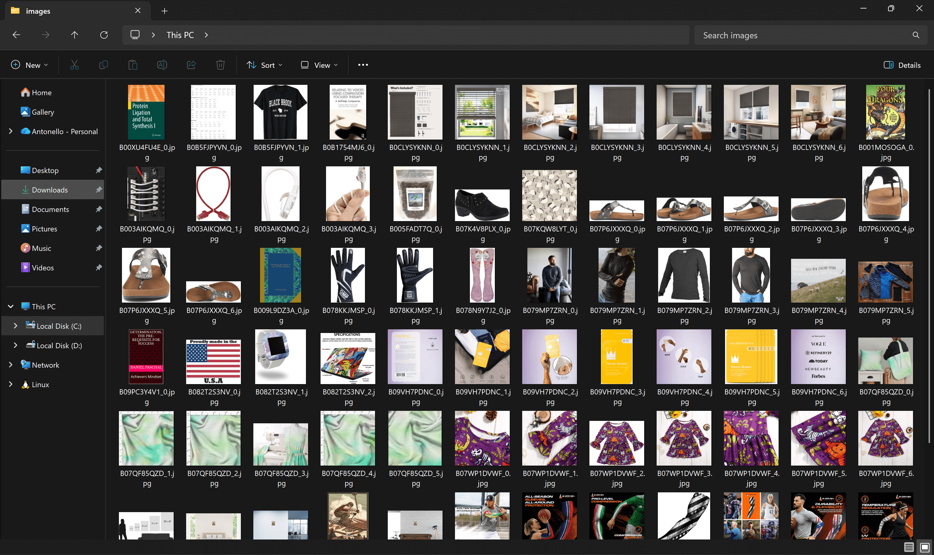 注意代码单元下载的商品图片