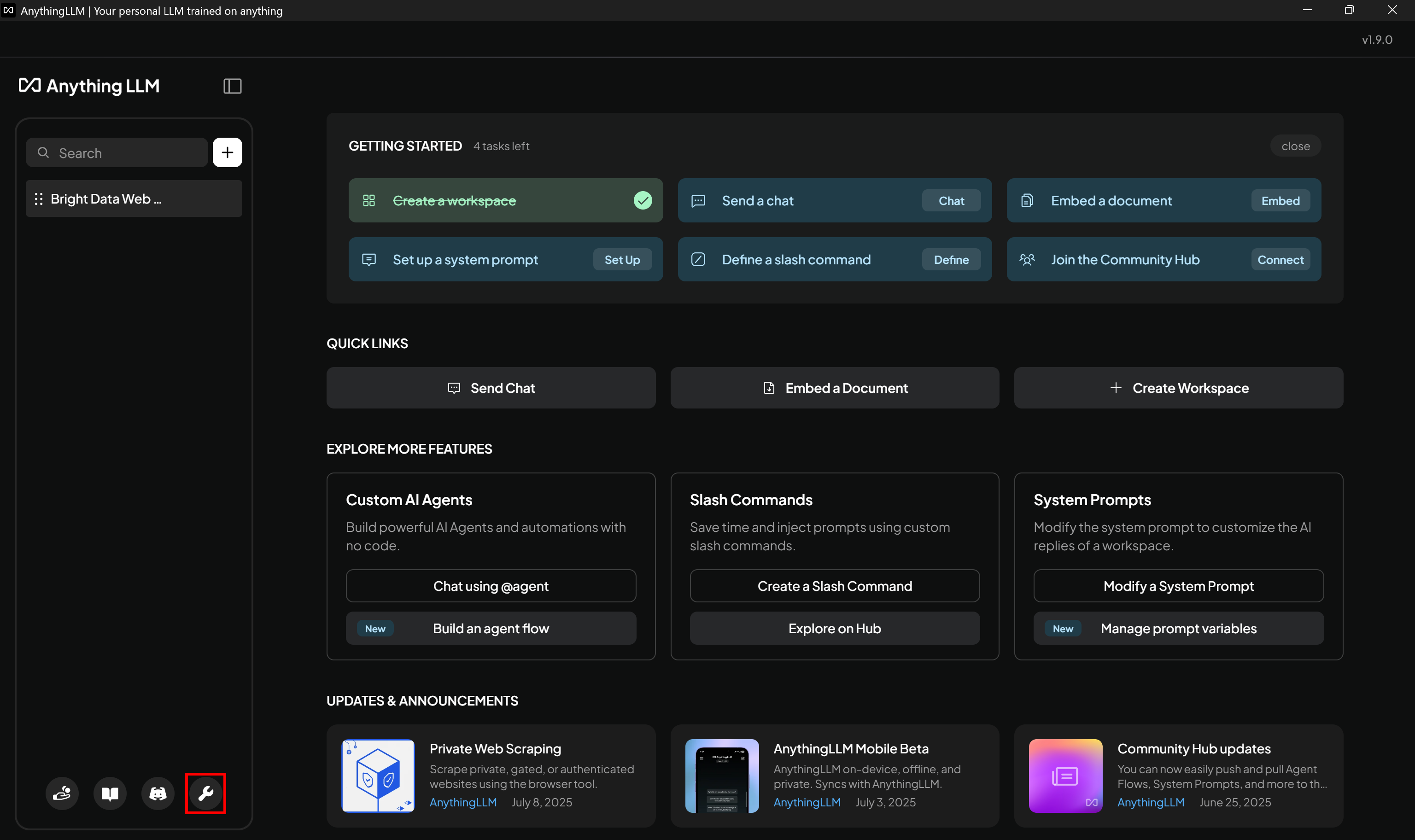 点击 Open settings 图标
