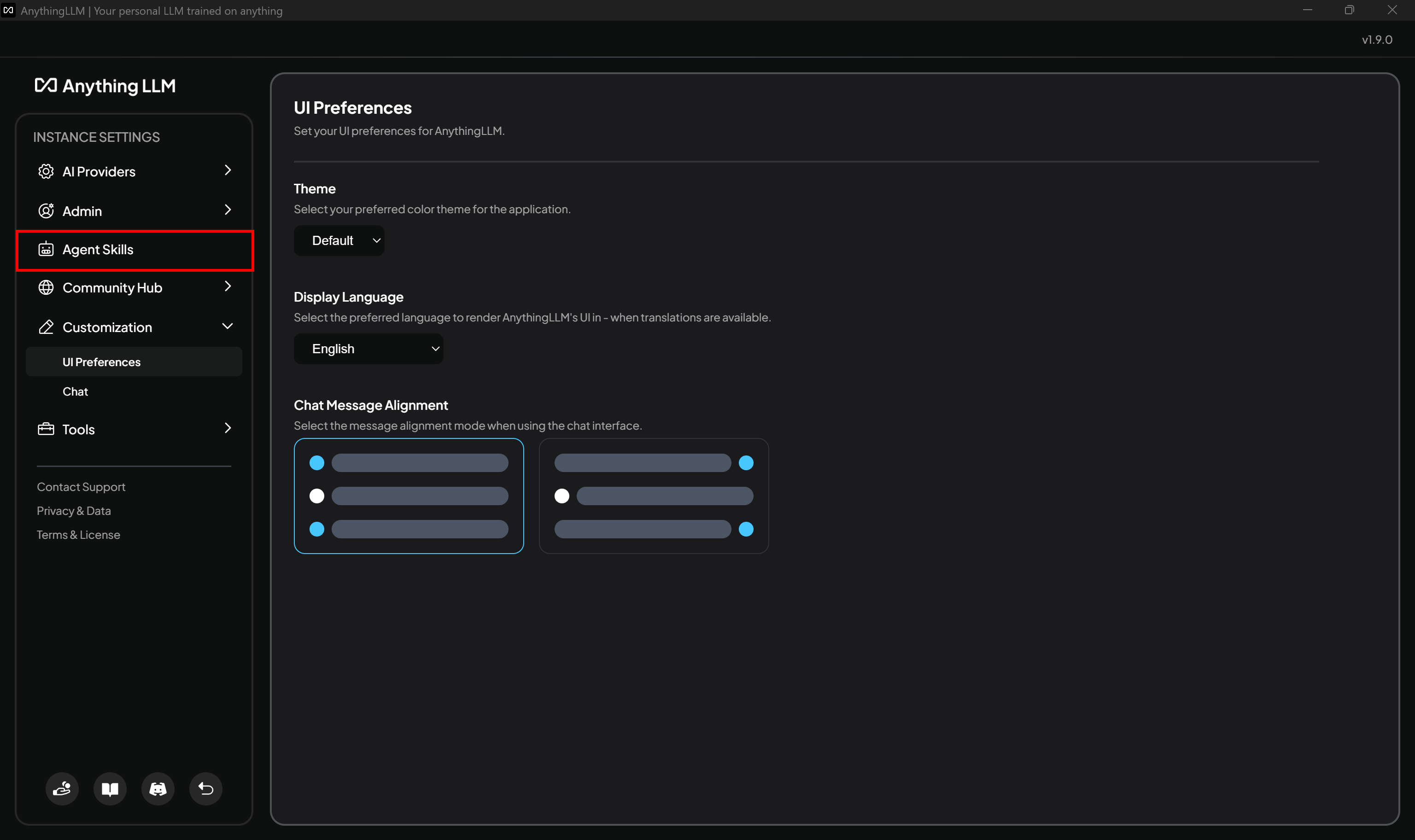点击 Agent Skills 选项