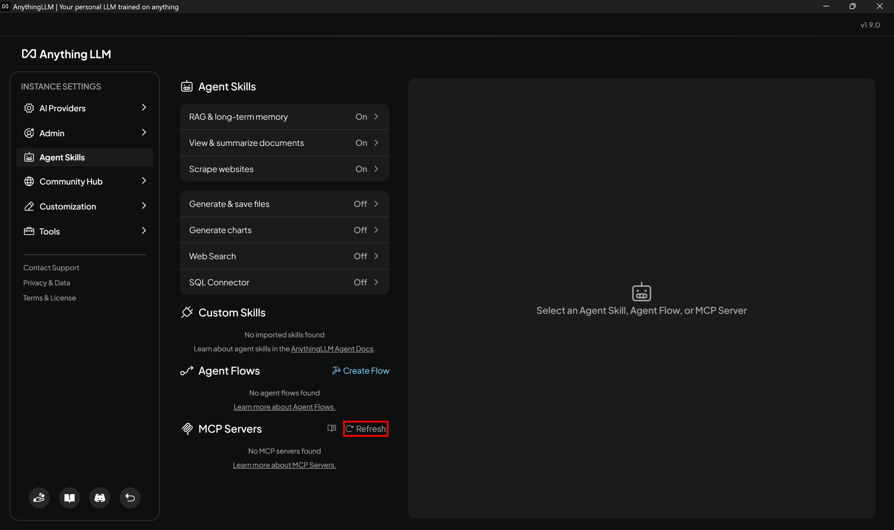 点击 Refresh 按钮