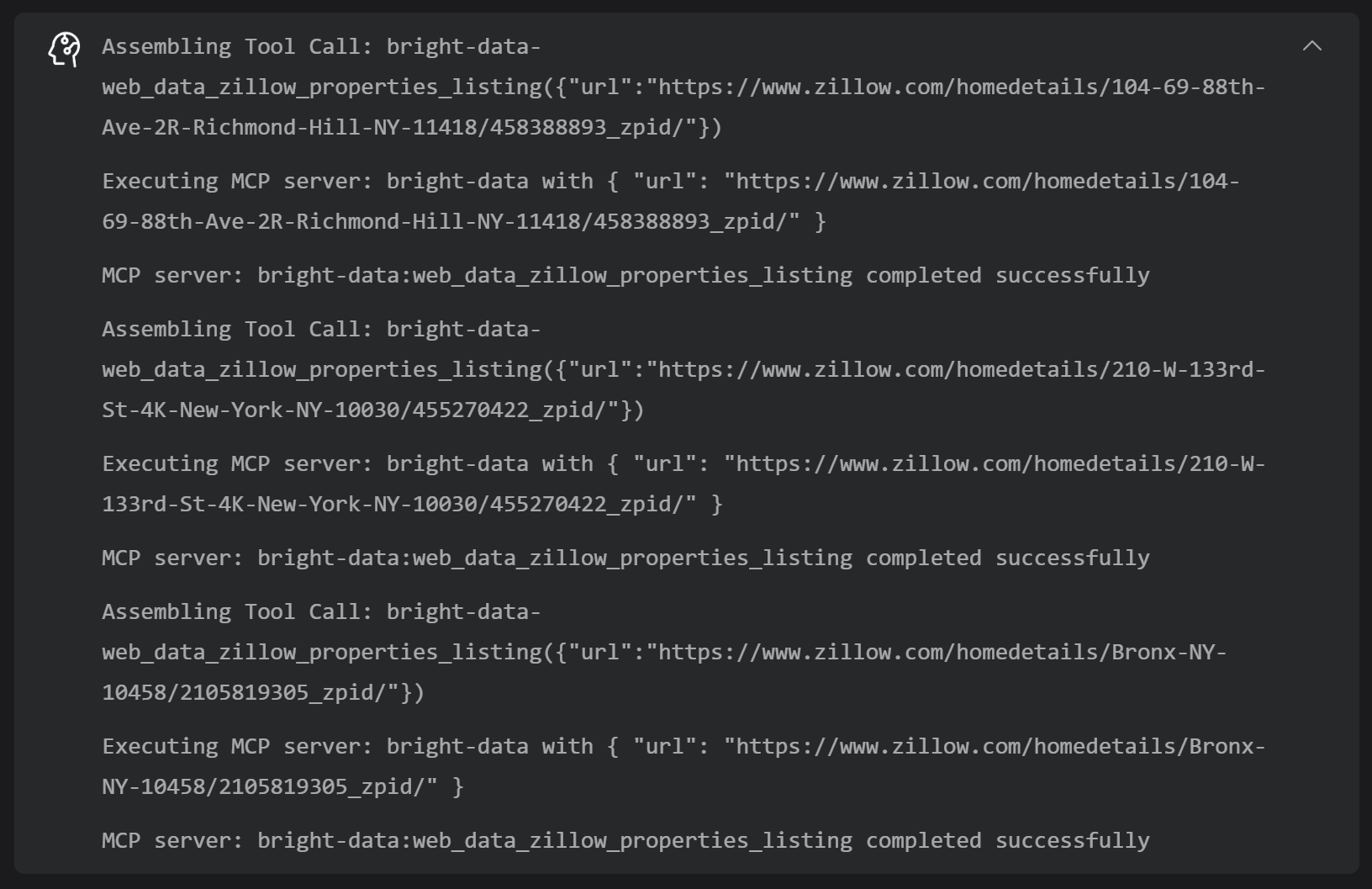AI agent 运行中调用的 Web MCP 工具信息