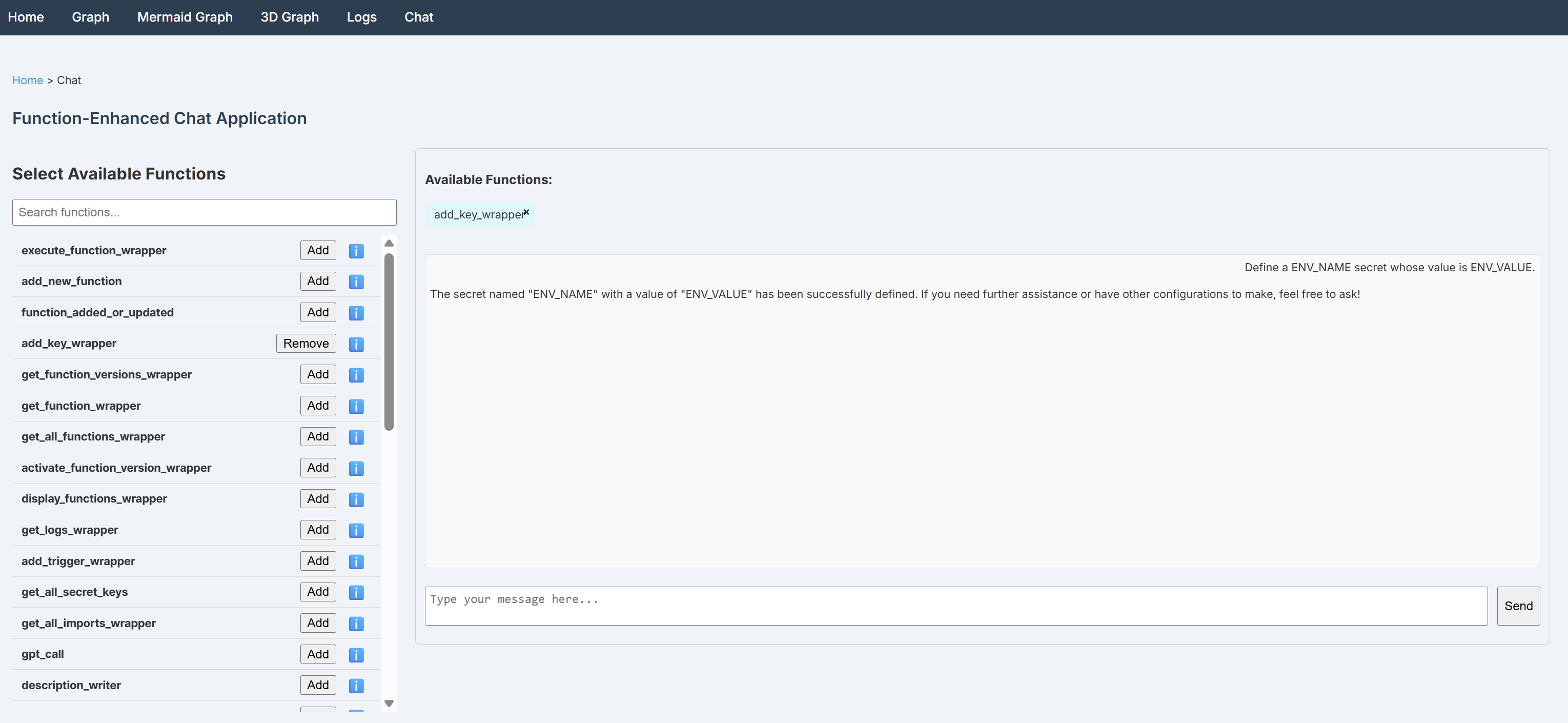 通过仪表板定义密钥
