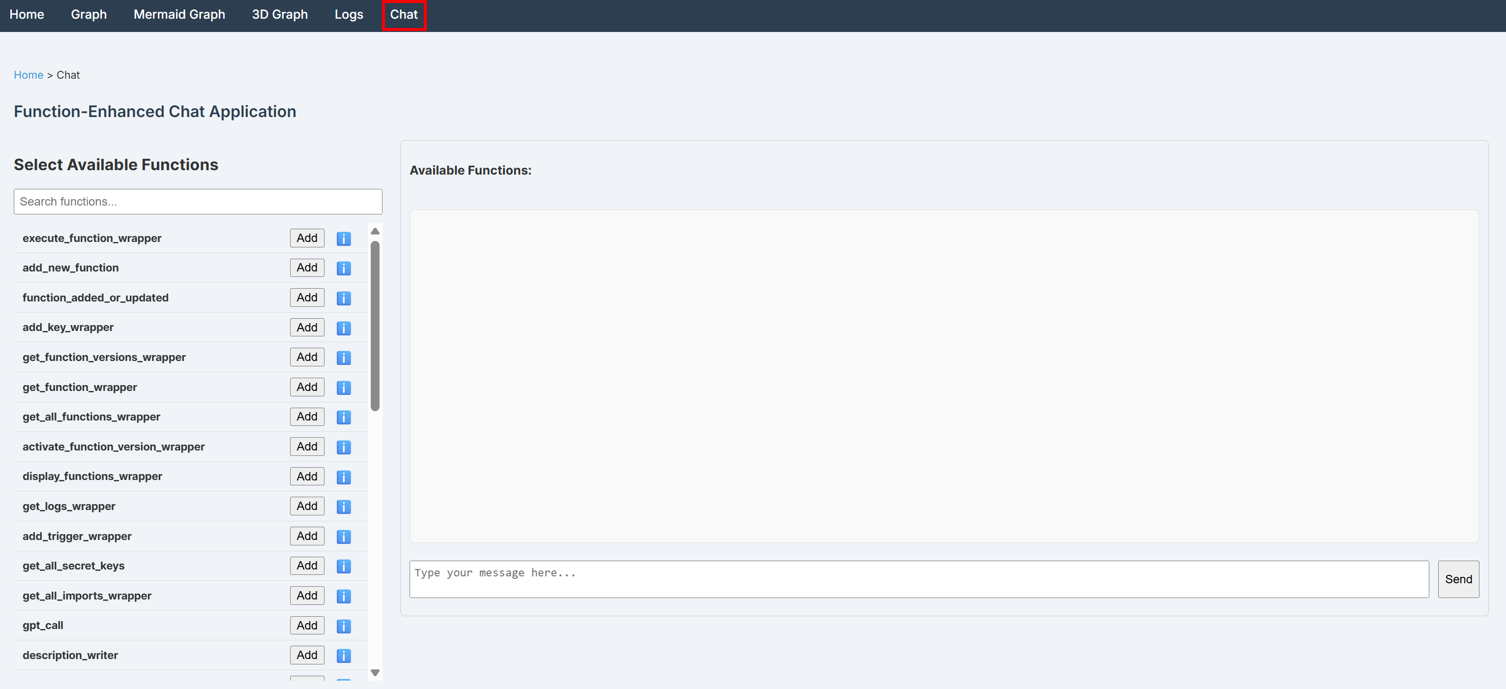 BabyAGI 仪表板的 “Chat” 页面