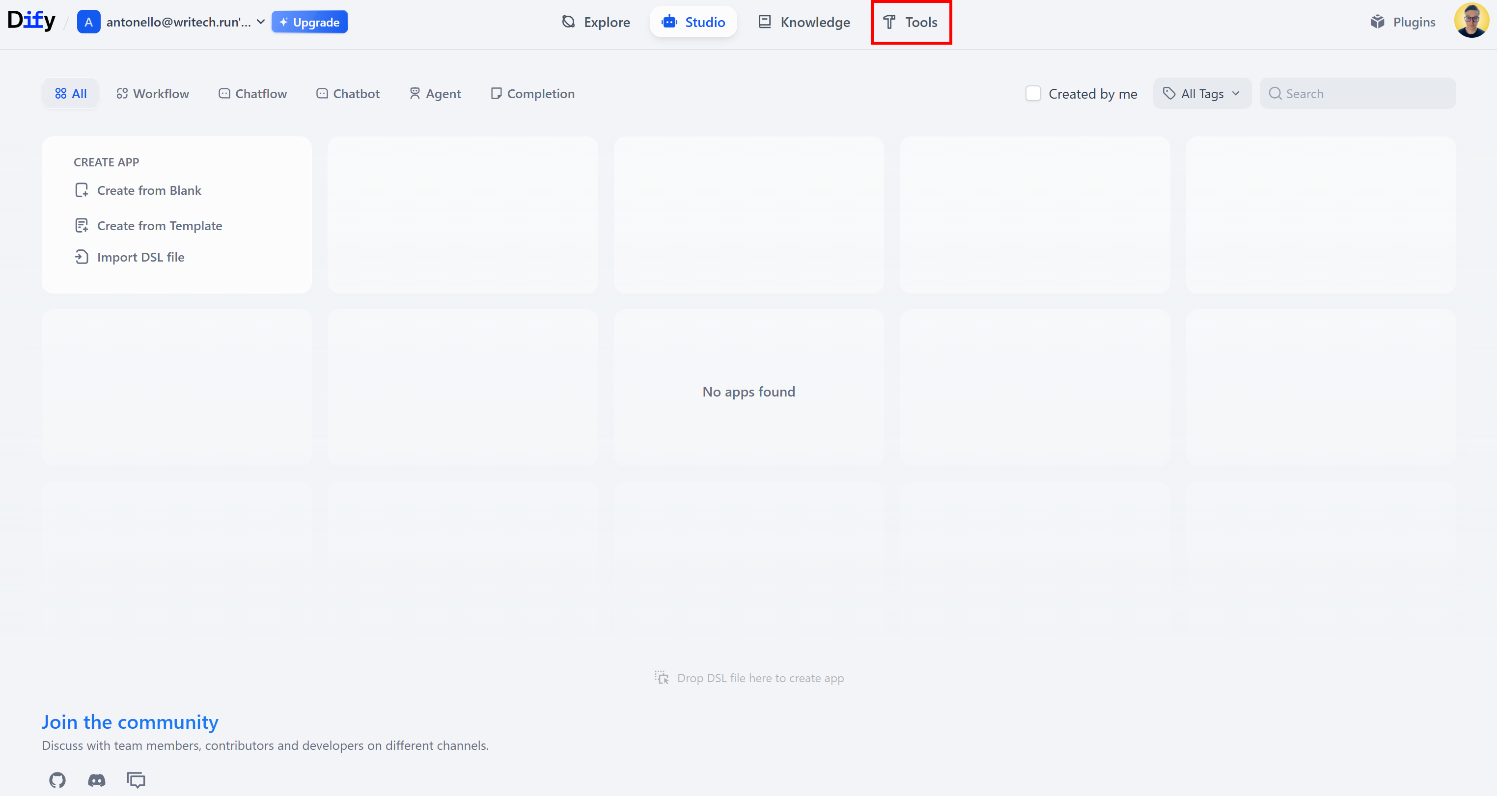 选择 “Tools” 选项