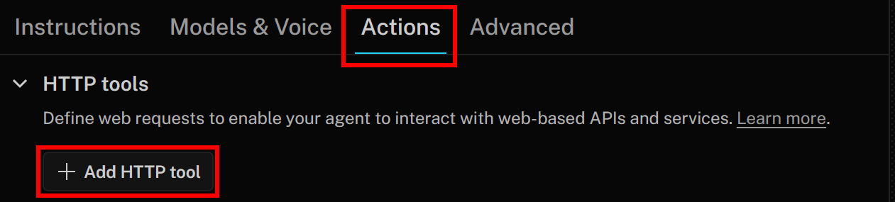 点击“Add HTTP tool”按钮
