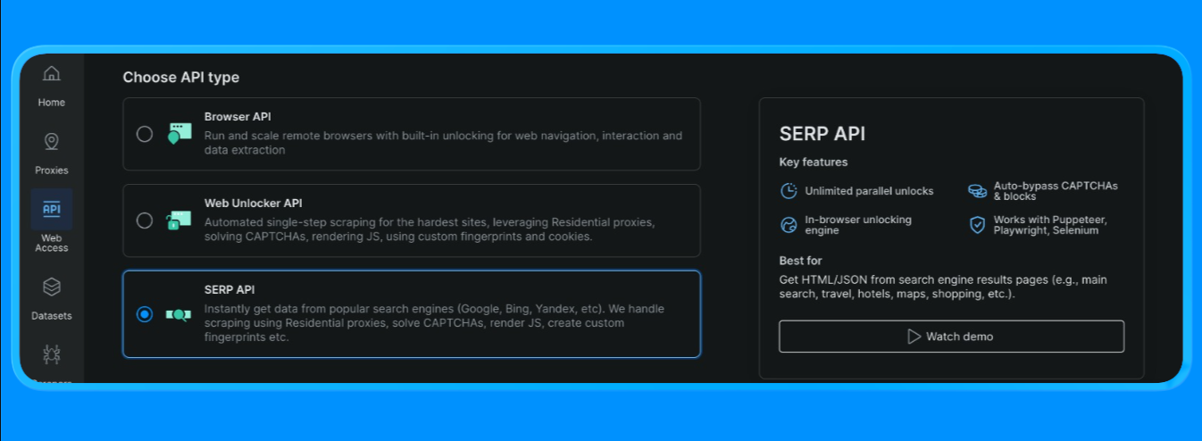 Web Access API 控制台