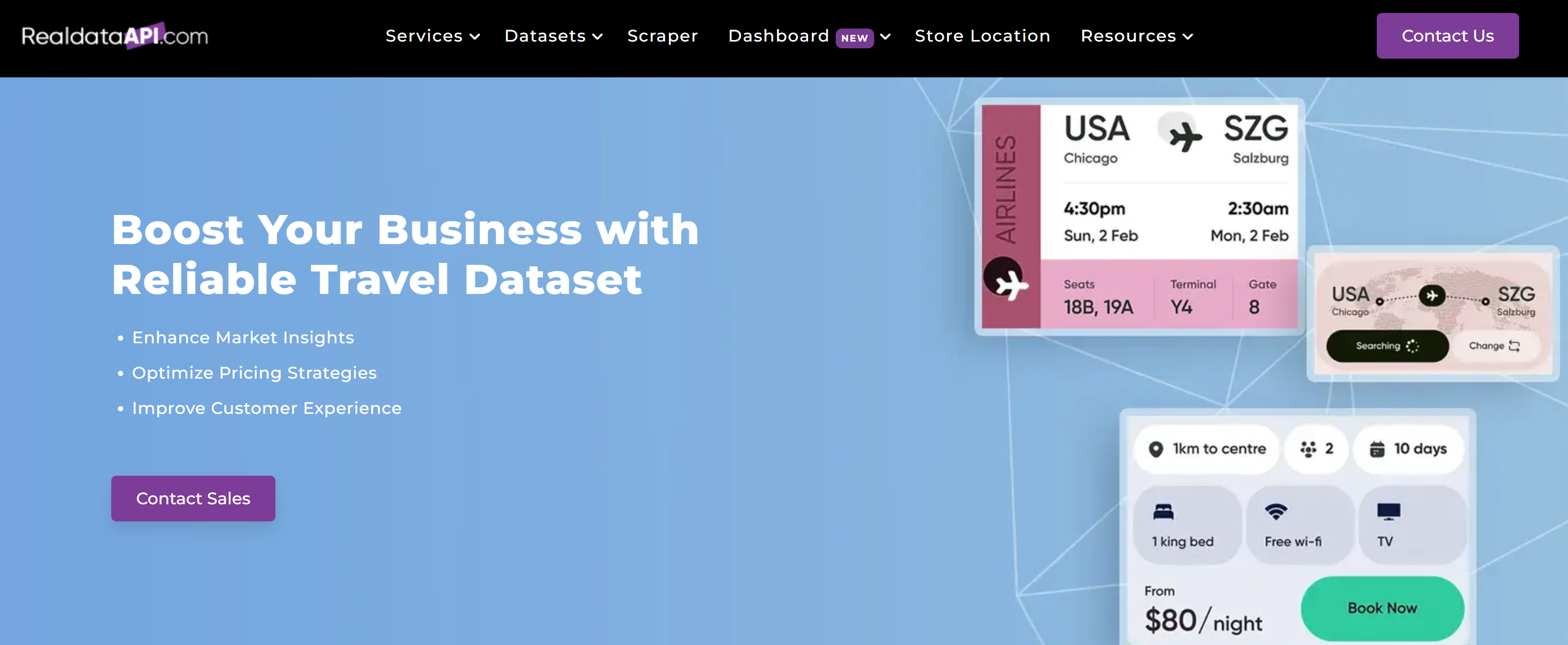 Real Data API 的旅游数据集
