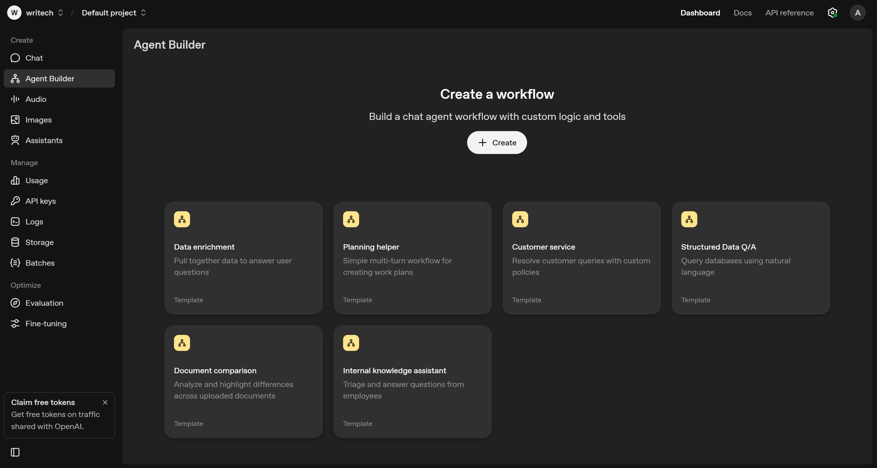 OpenAI Agent Builder 控制台