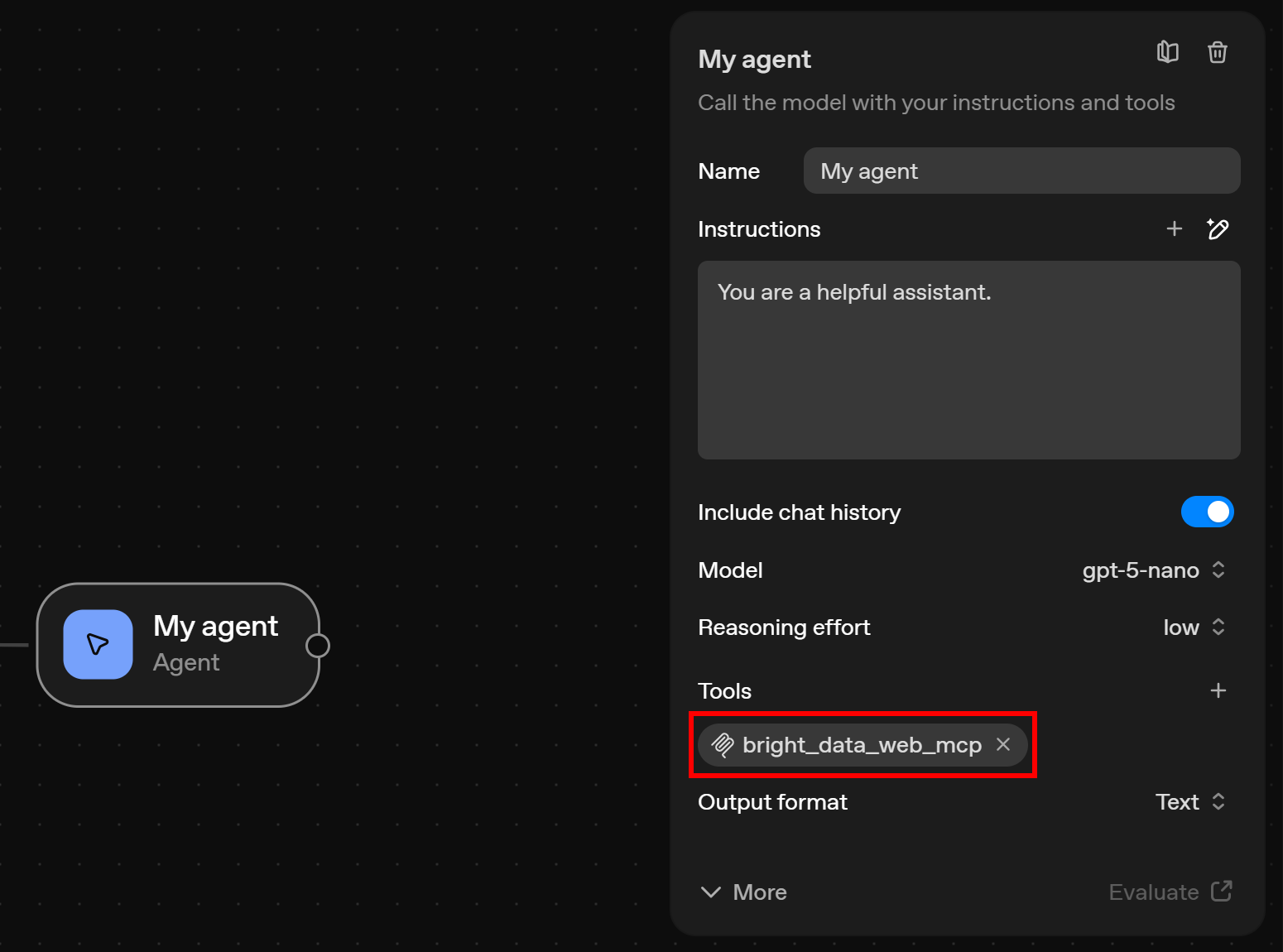注意工具的 “bright_data_web_mcp” 服务器连接